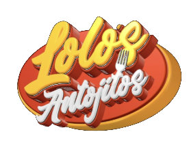 Lolo's Antojitos logo — yellow script lettering on a red oval